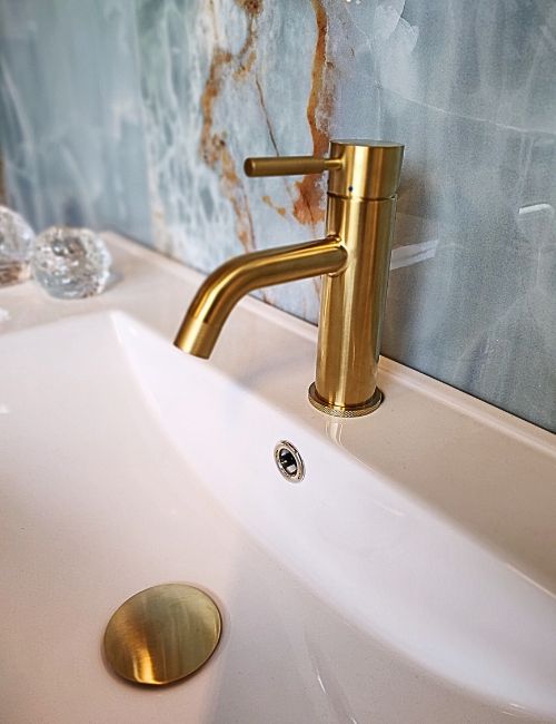 Børstet messing armatur badeværelse