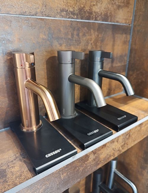 Kobber armatur, mat bronze armatur og gunmetal armatur