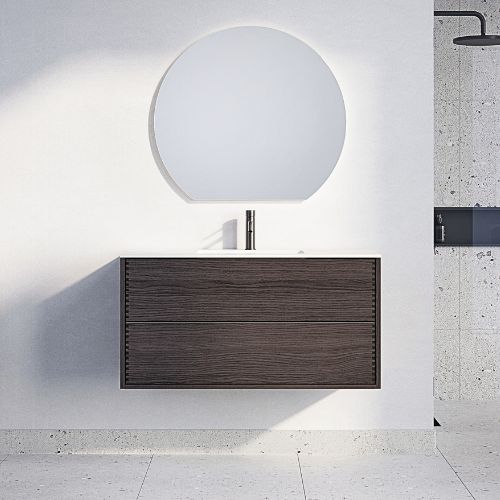 Fingertappet badeværelsesmøbel 100 cm