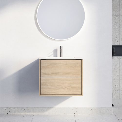 Fingertappet badeværelsesmøbel 60 cm