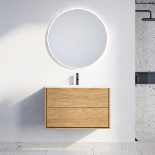 Fingertappet badeværelsesmøbel 80 cm